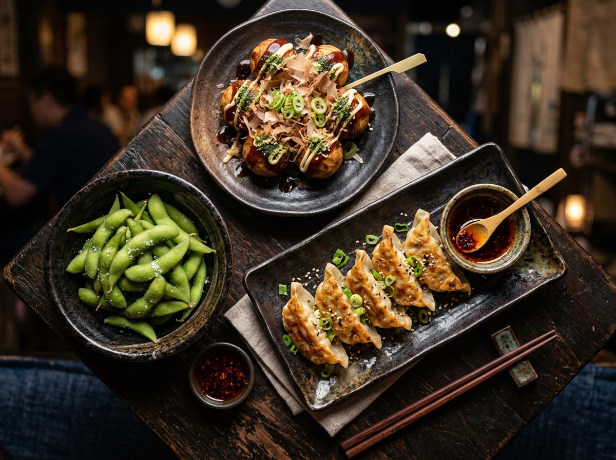 Japanese snack spread