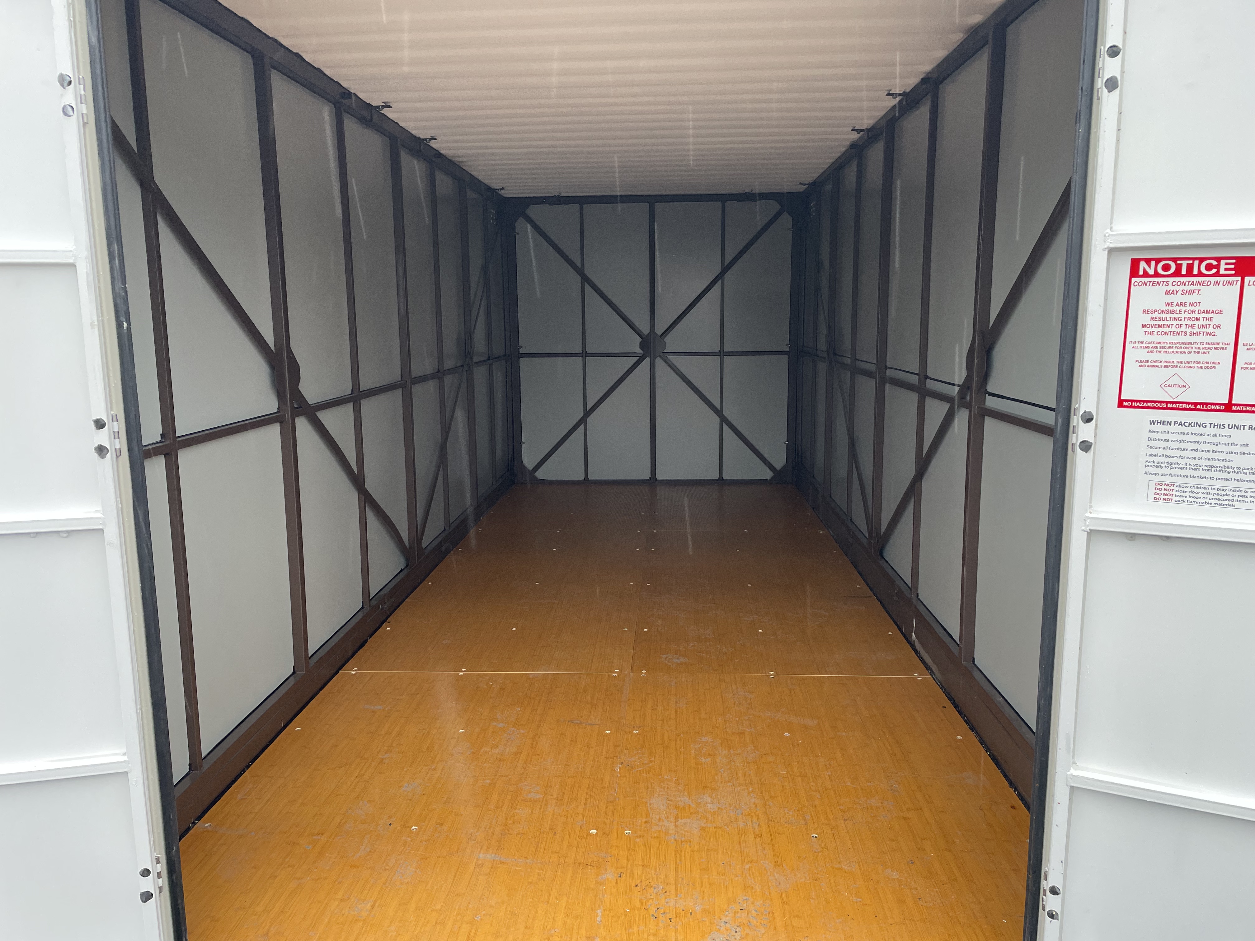 Spacious 8x20 storage unit suitable for vehicles or large households