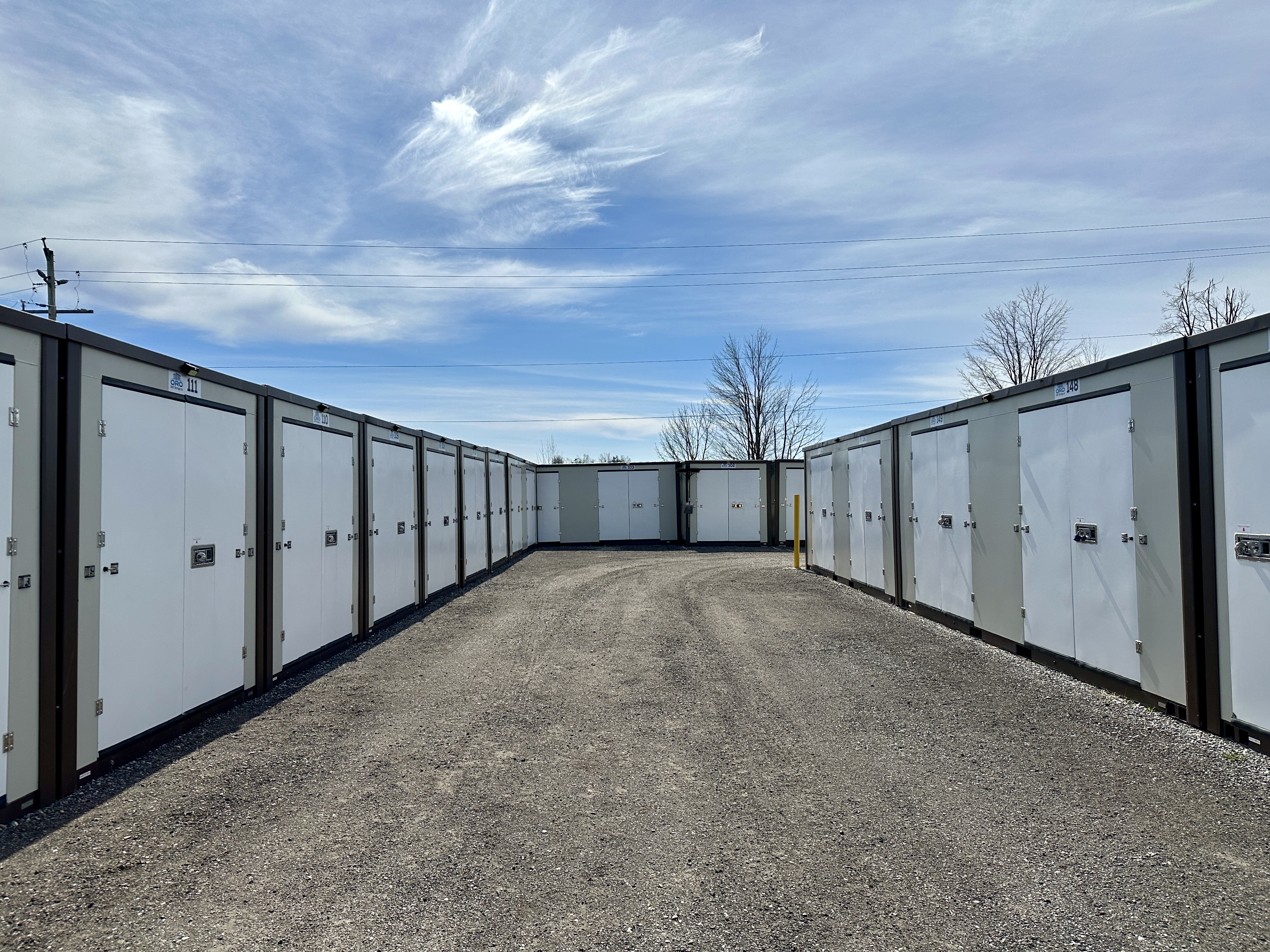 Oro Self Storage clean and organized facility layout