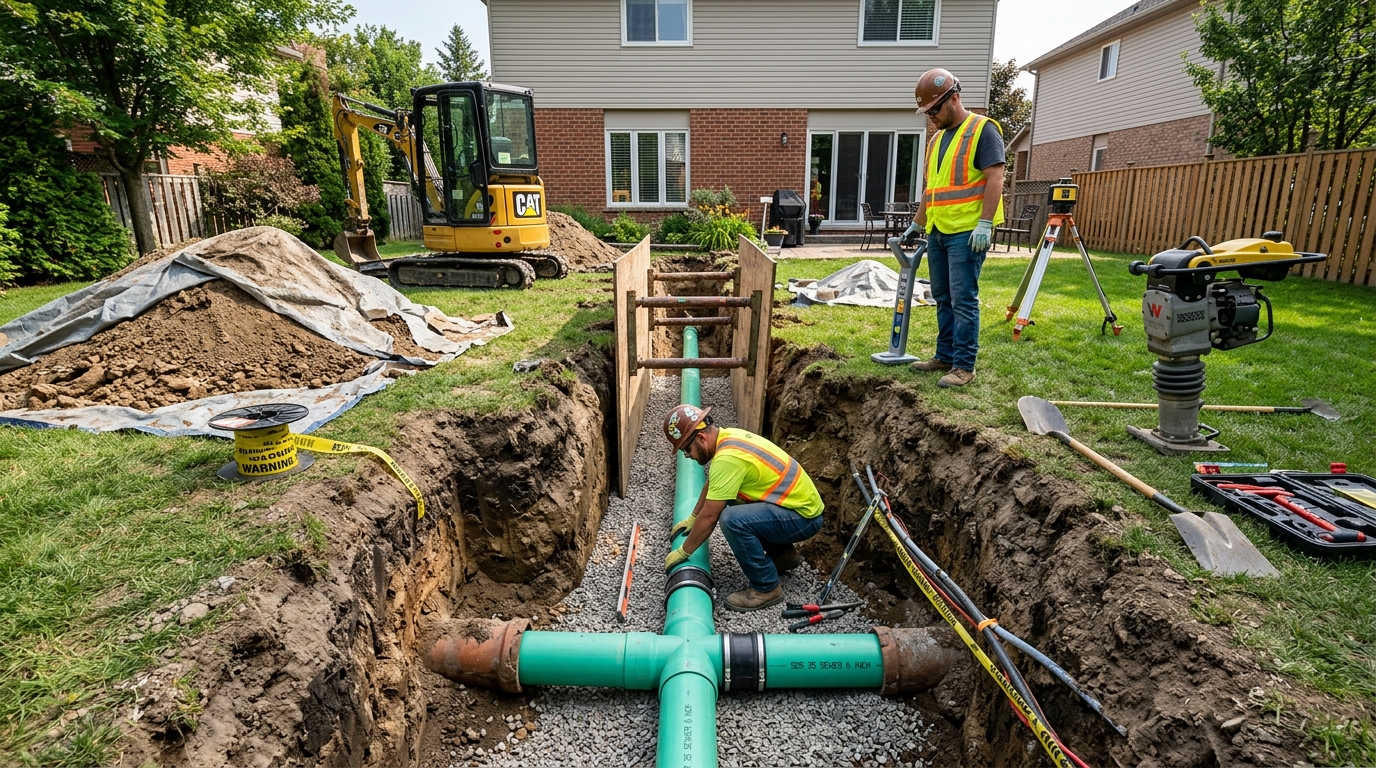 Replacing Sewer Line